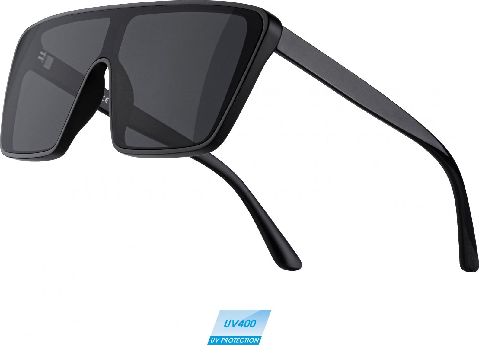 brýle FORCE SCOPE, černé mat-lesk, černé sklo