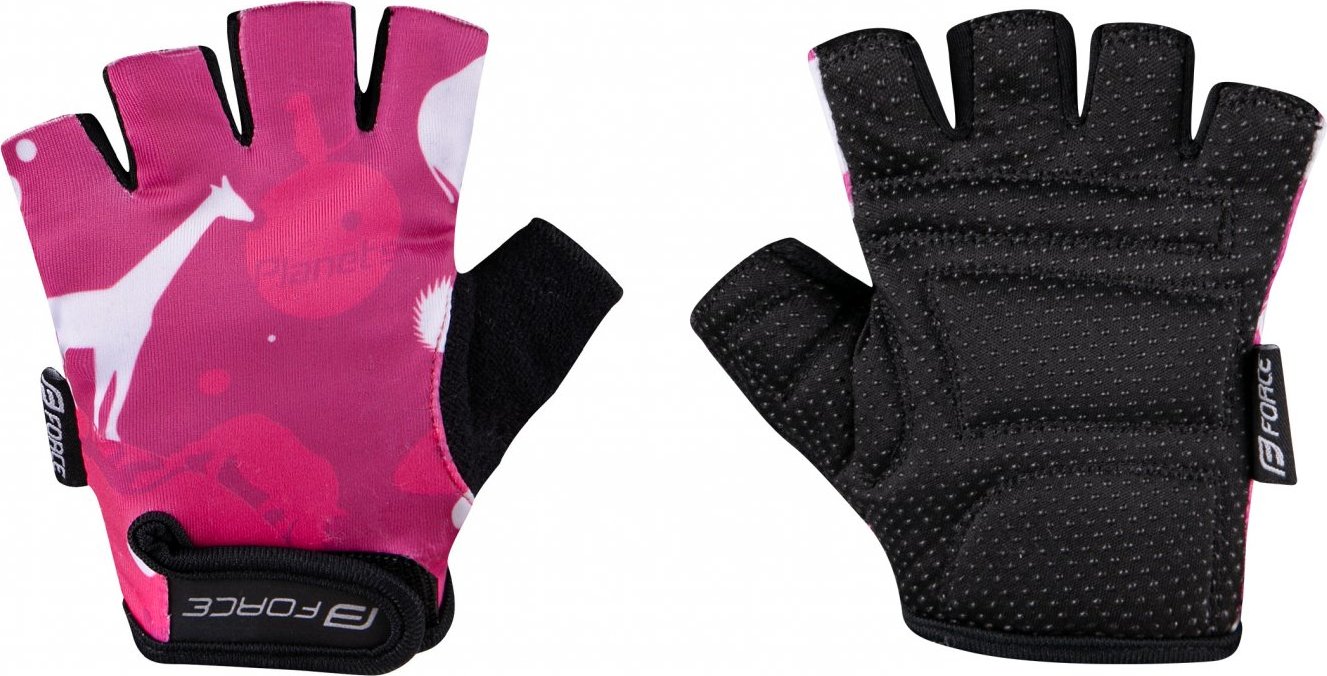 rukavice FORCE PLANETS KID, růžové Velikost: L
