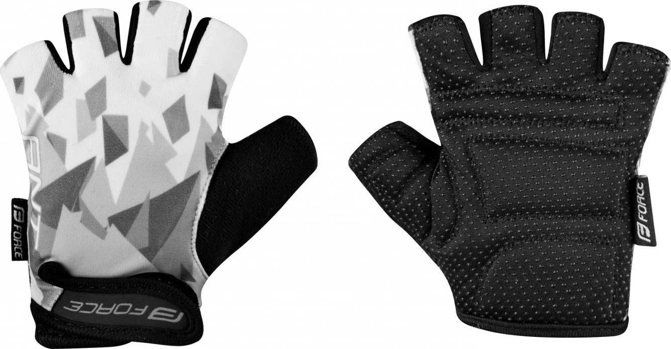 rukavice FORCE ANT KID, šedo-bílé Velikost: S