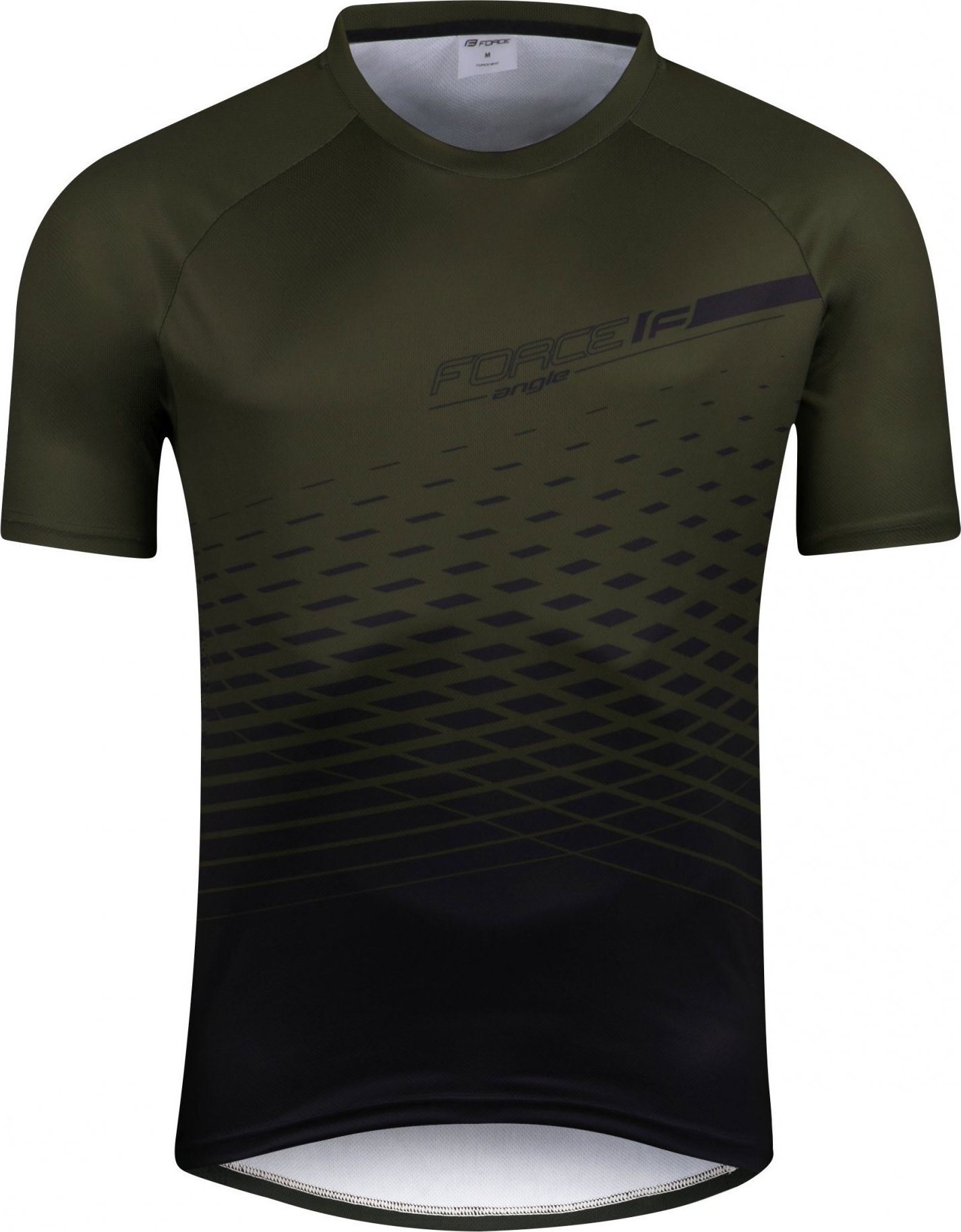 dres FORCE MTB ANGLE kr. rukáv, army Velikost: XXL