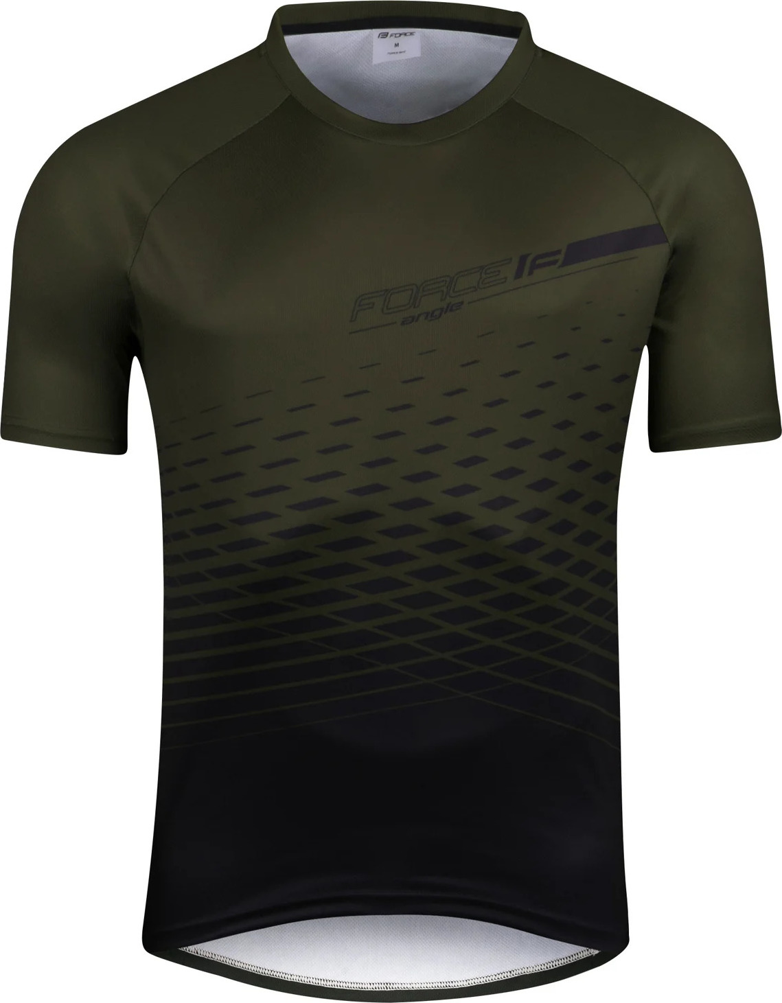 dres FORCE MTB ANGLE kr. rukáv, army Velikost: S