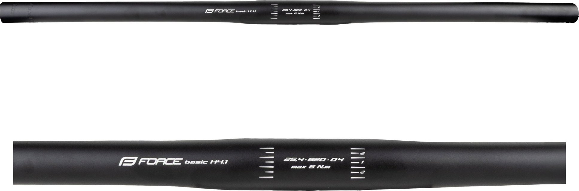 FORCE řídítka F BASIC H4.1 rovné 25,4/600mm Al,černé mat