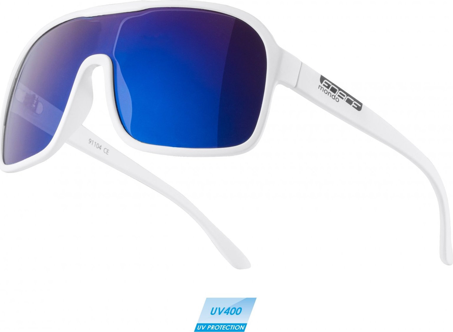 brýle FORCE MONDO bílé mat., modré sklo