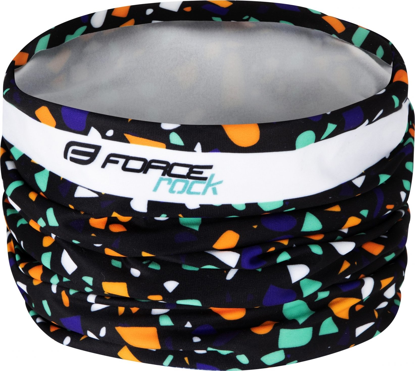 šátek FORCE ROCK jaro/podzim, černo-oranžový UNI