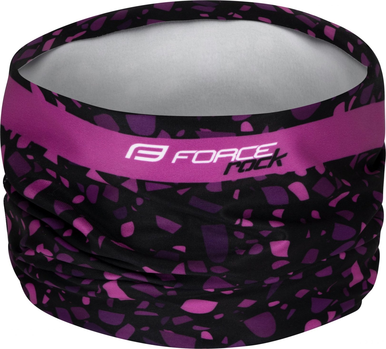 šátek FORCE ROCK jaro/podzim, černo-růžový UNI