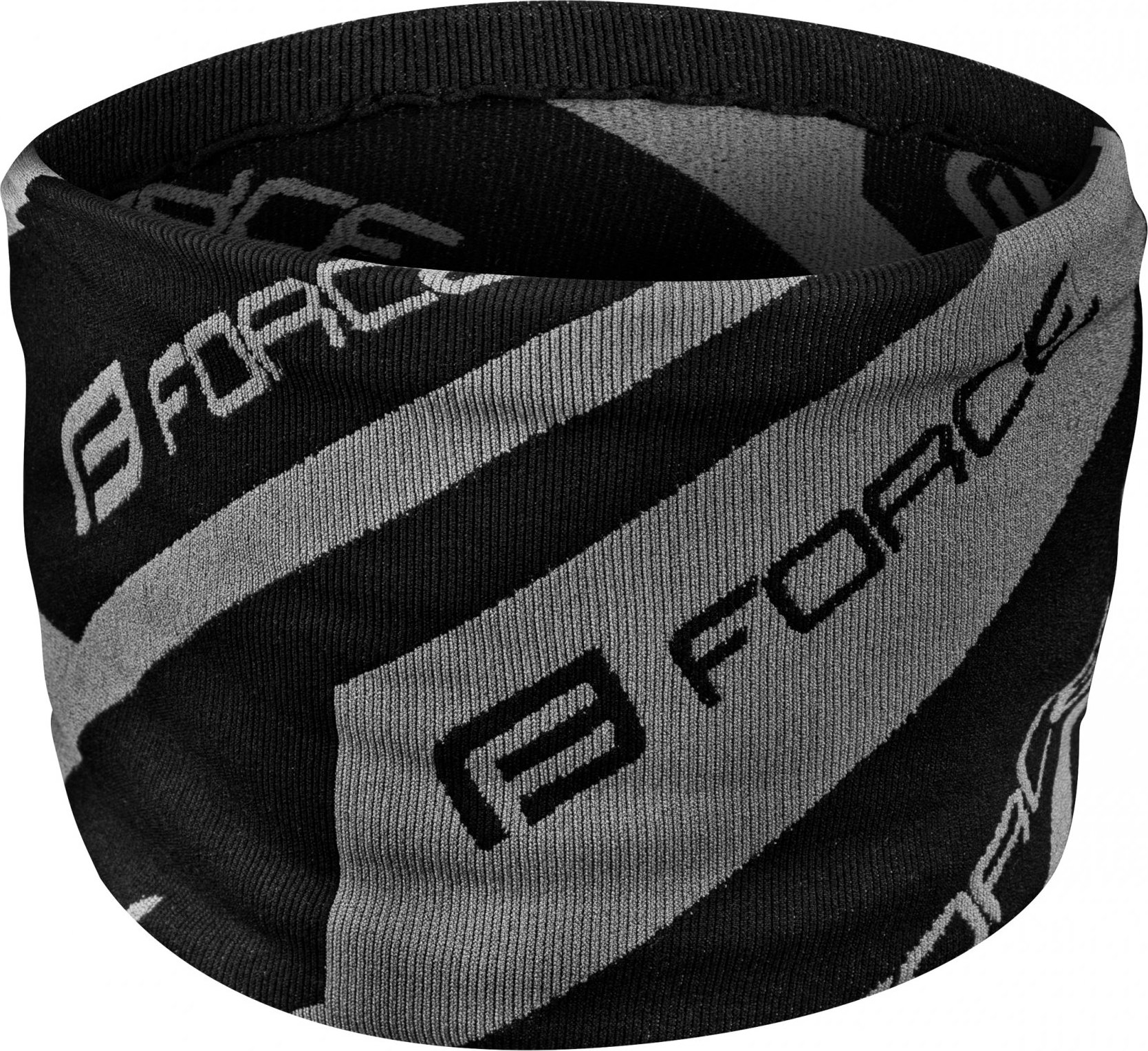 šátek FORCE STEP zimní, černo-šedý UNI