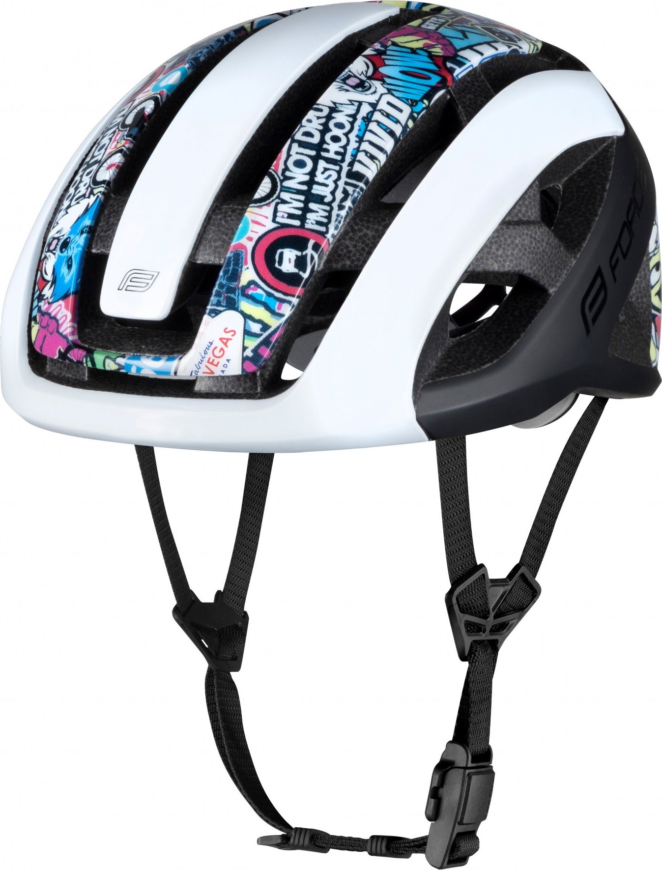 přilba FORCE NEO VIVID, bílo-černá Velikost: bílo-černá S-M