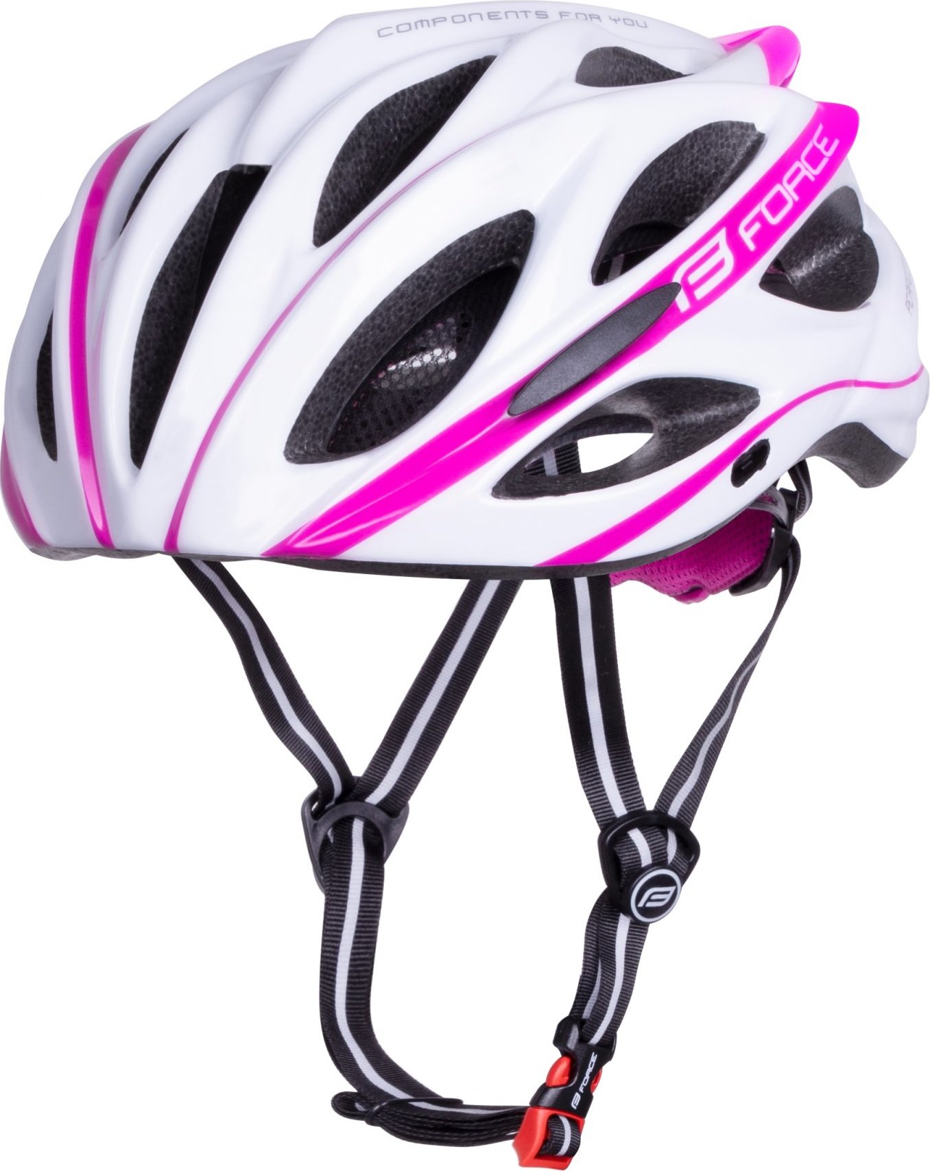 přilba FORCE BULL, bílo-růžová Velikost: L-XL