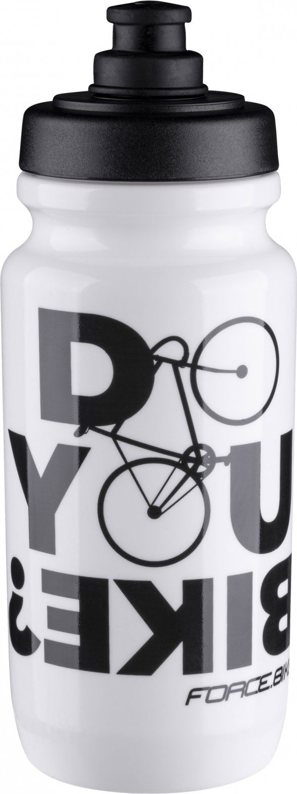 láhev FORCE BIKE 0,5 l, bílá