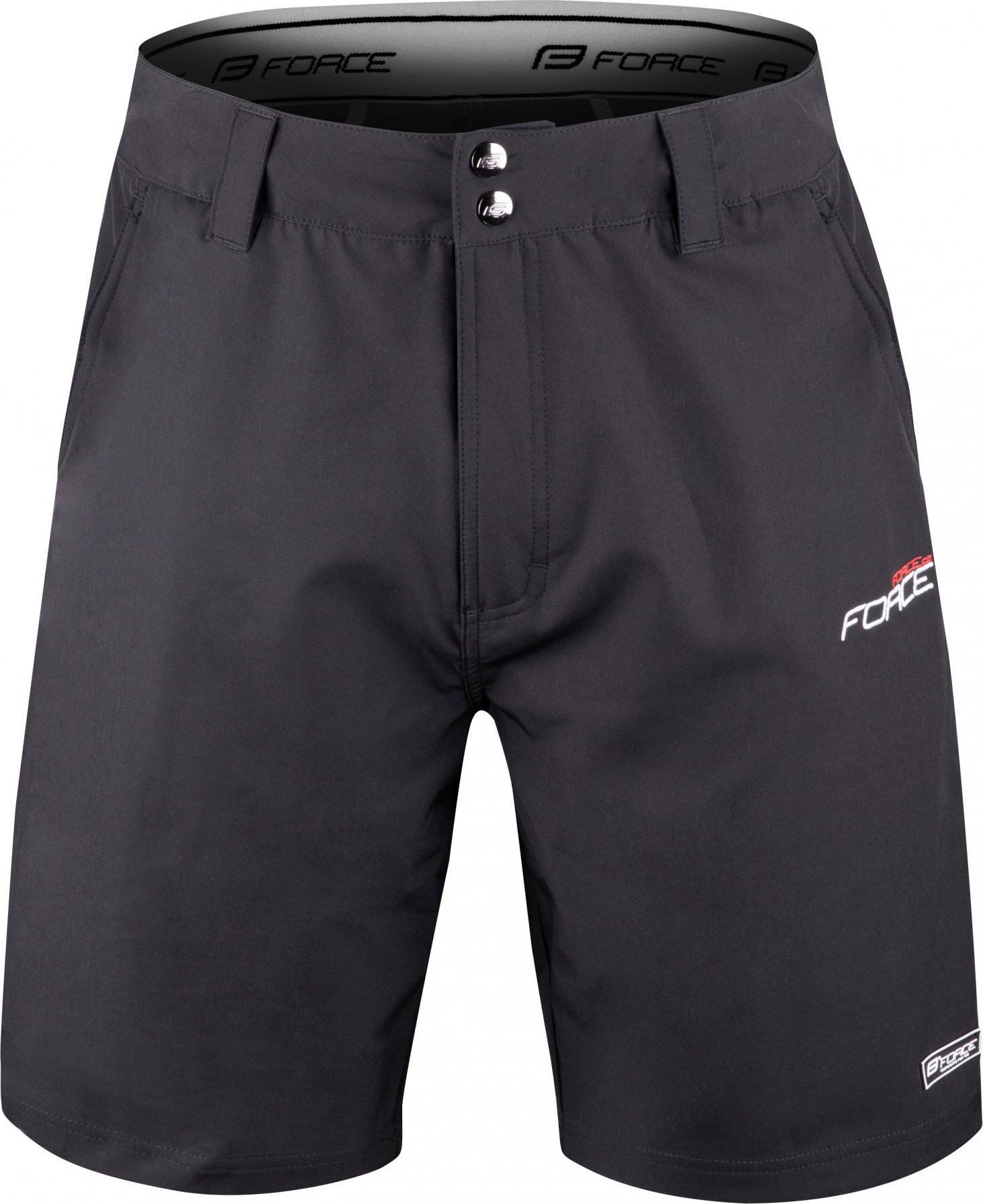 FORCE kraťasy F BLADE MTB odnímatelná vložka, černé Velikost: XS
