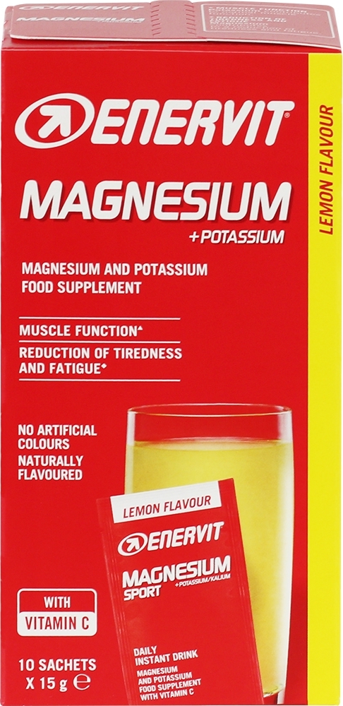 Enervit Hořčík + Draslík (Magnesium + Potassium Sport) 10x15 g - citron