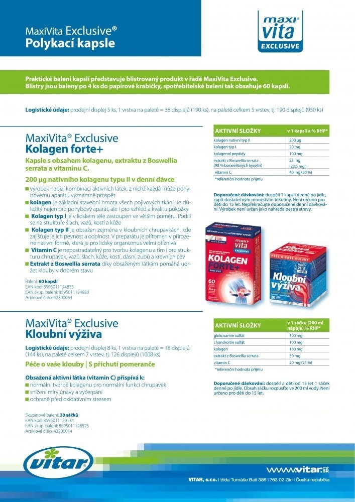 VITAR Maxi Vita Kloubní výživa, box, 20 sáčků pom