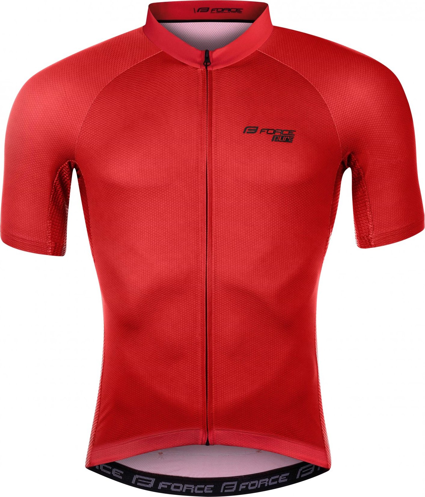 dres FORCE PURE kr. rukáv, červený Velikost: M