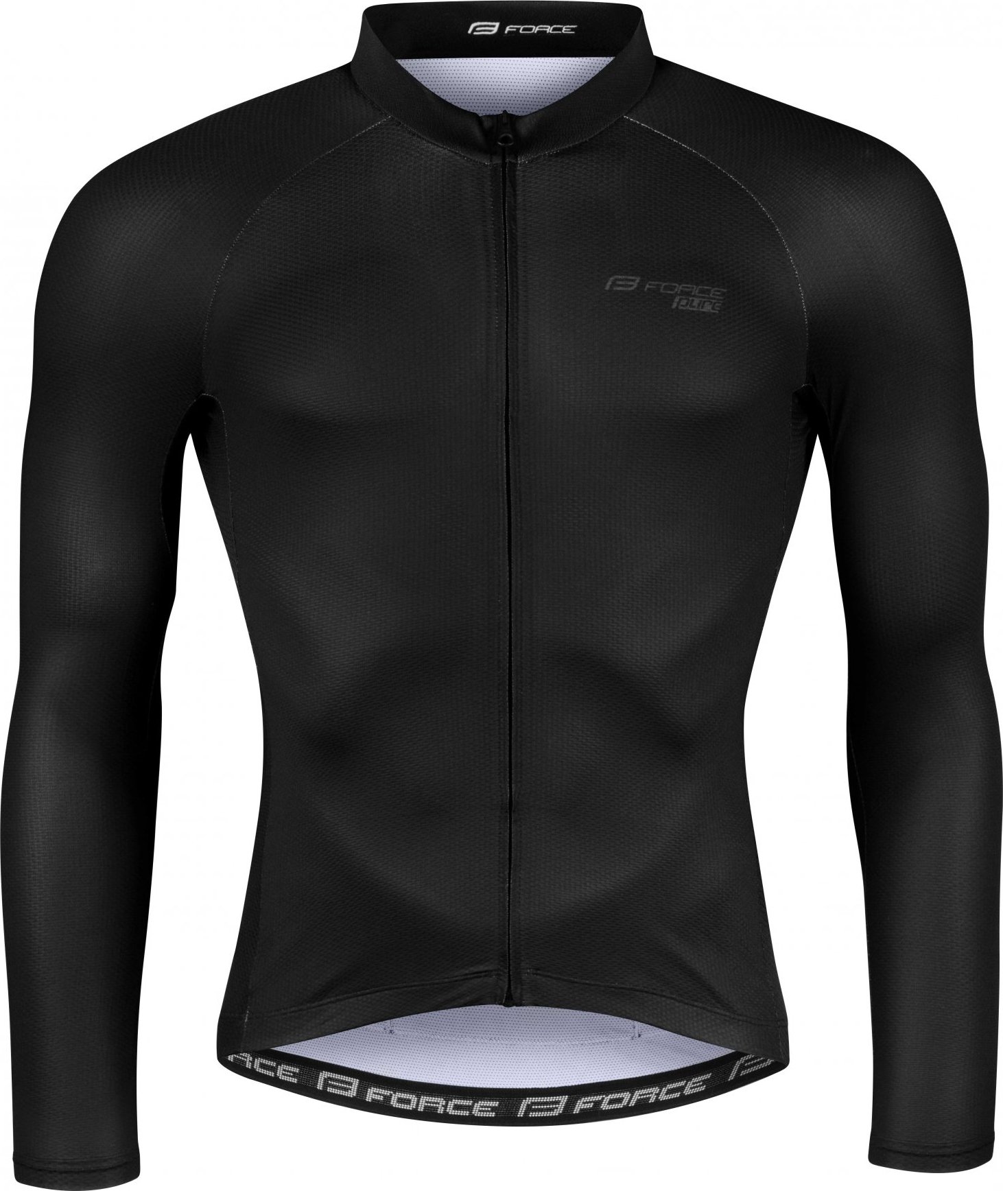 dres FORCE PURE dlouhý rukáv, černý Velikost: M