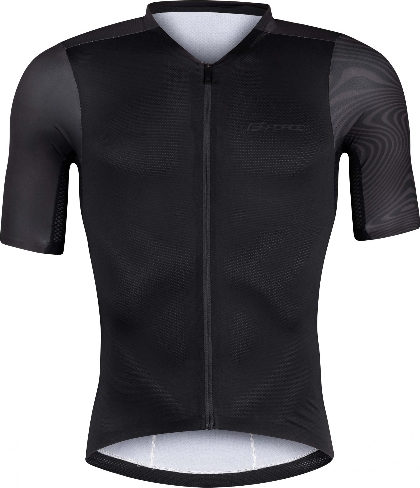 dres FORCE STREAM krátký rukáv, černý Velikost: M