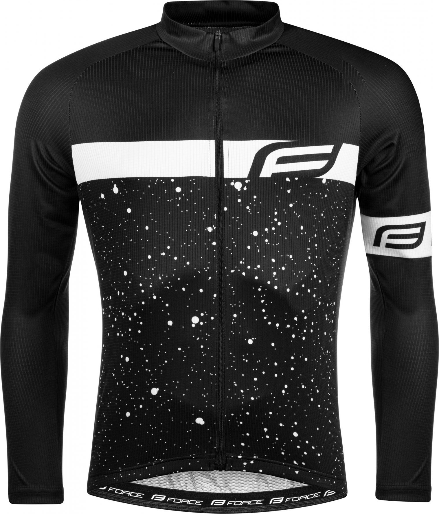dres FORCE SPRAY dlouhý rukáv, černo-bílý Velikost: XL