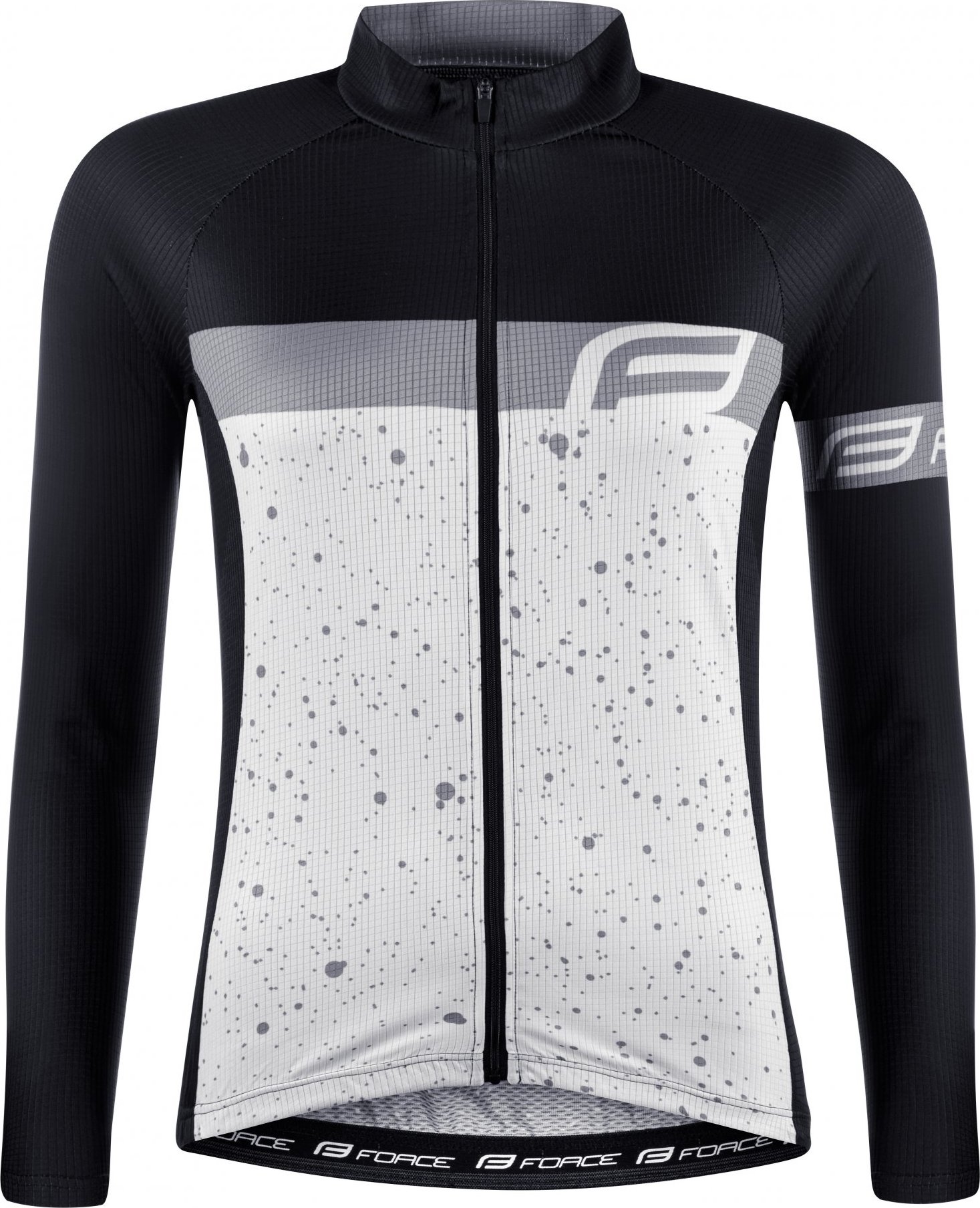 dres FORCE SPRAY LADY dlouhý rukáv, bílo-černý Velikost: XL