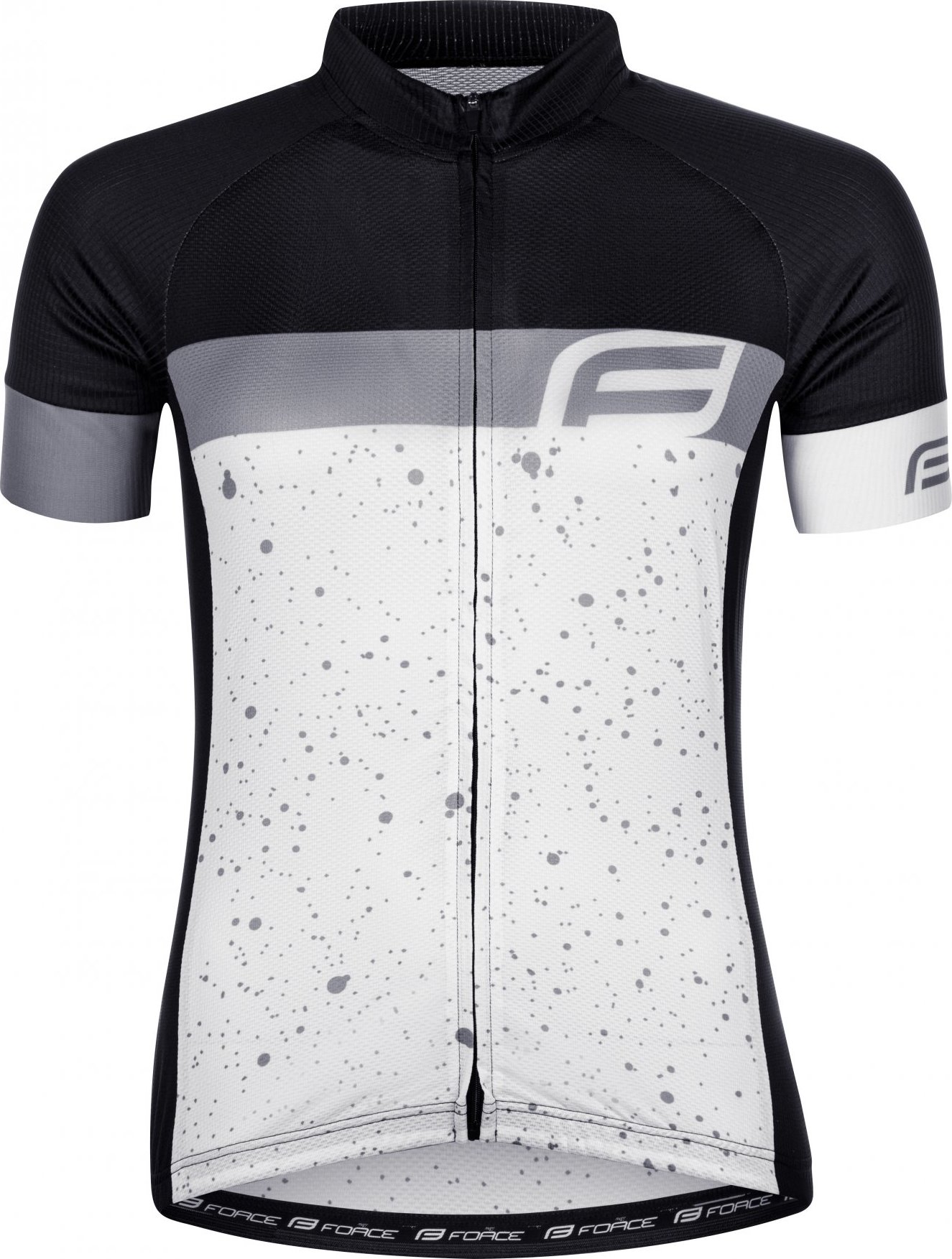 dres FORCE SPRAY LADY kr. rukáv, bílo-černý Velikost: L