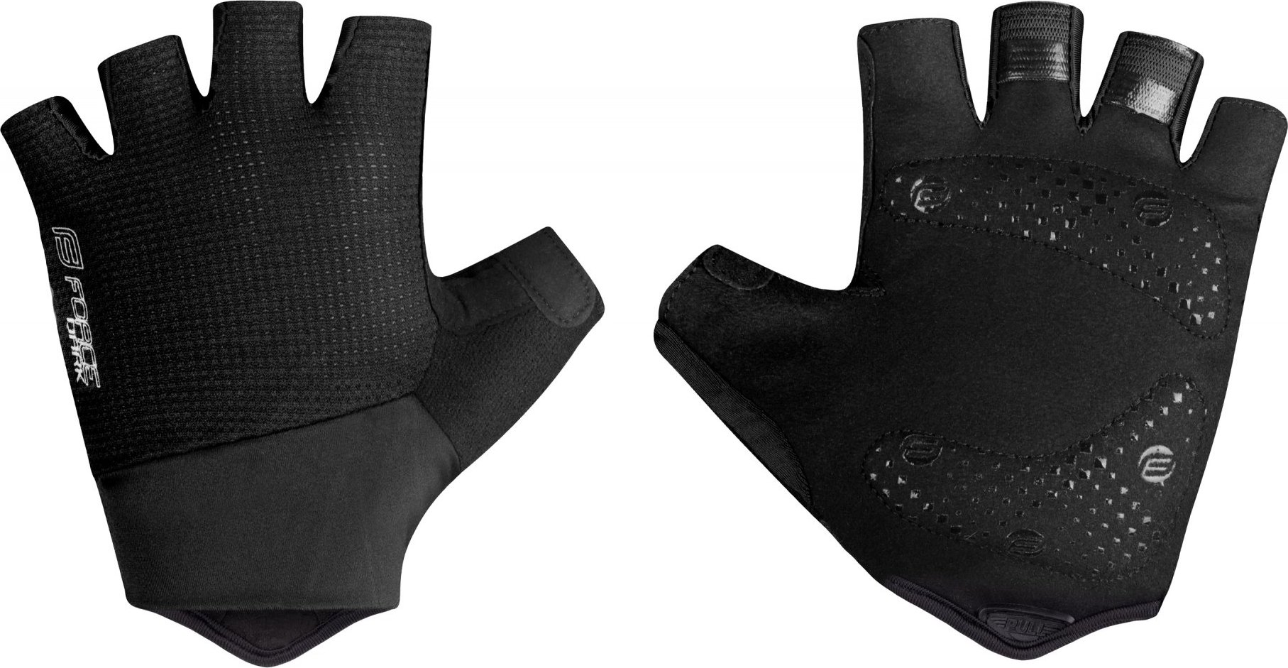 rukavice FORCE DARK, černé Velikost: M