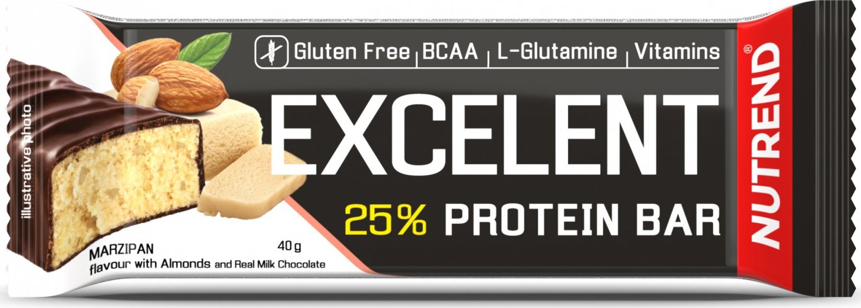 Nutrend Excelent Protein Bar 40 g - marcipán s mandlemi