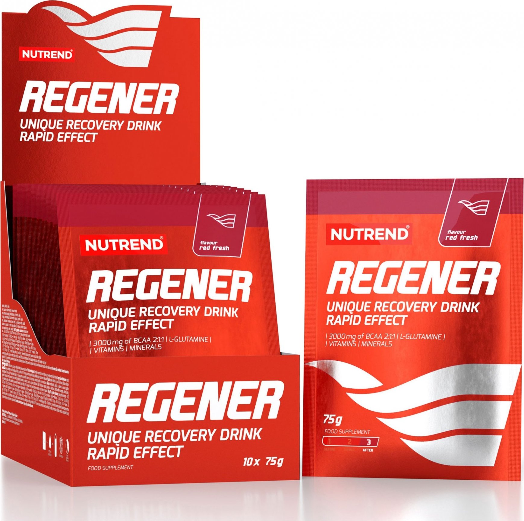 Nutrend Regener 10 x 75g - red fresh