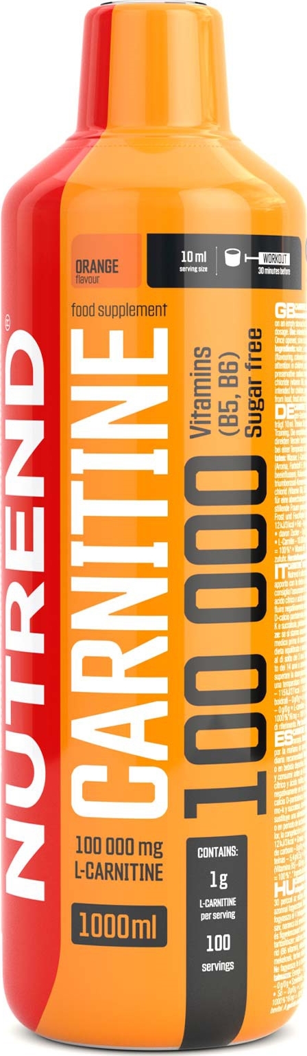 Nutrend Carnitine 100000, 1000 ml Příchuť: Pomeranč