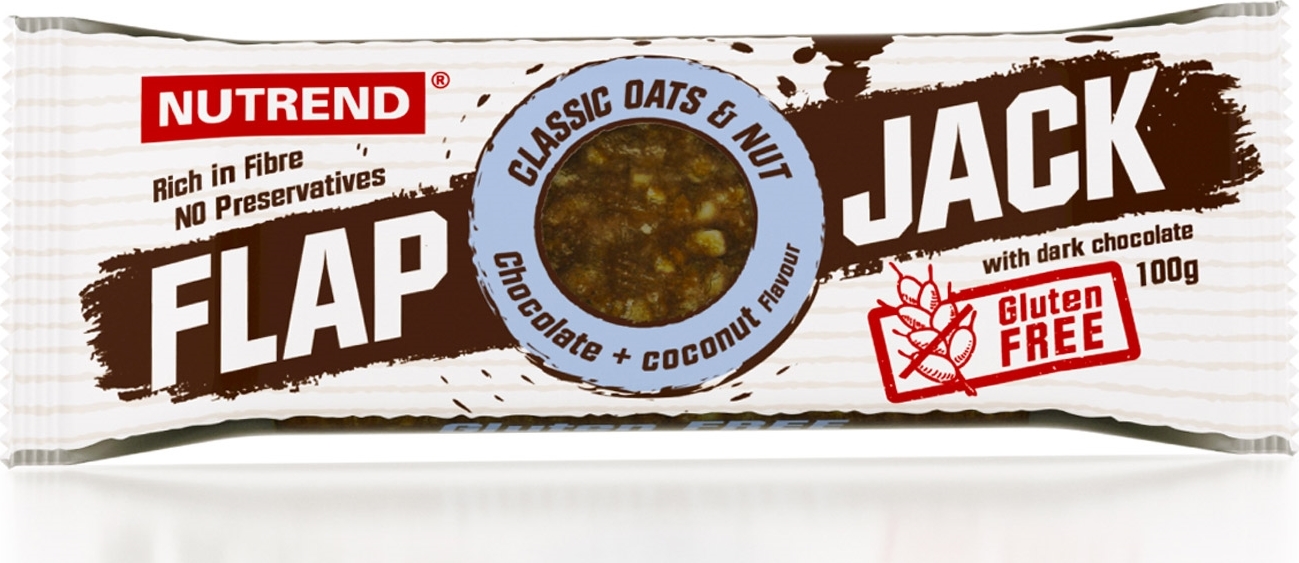 Nutrend FLAPJACK GLUTEN FREE 100 g - čoko/kokos s hořkou čokoládou