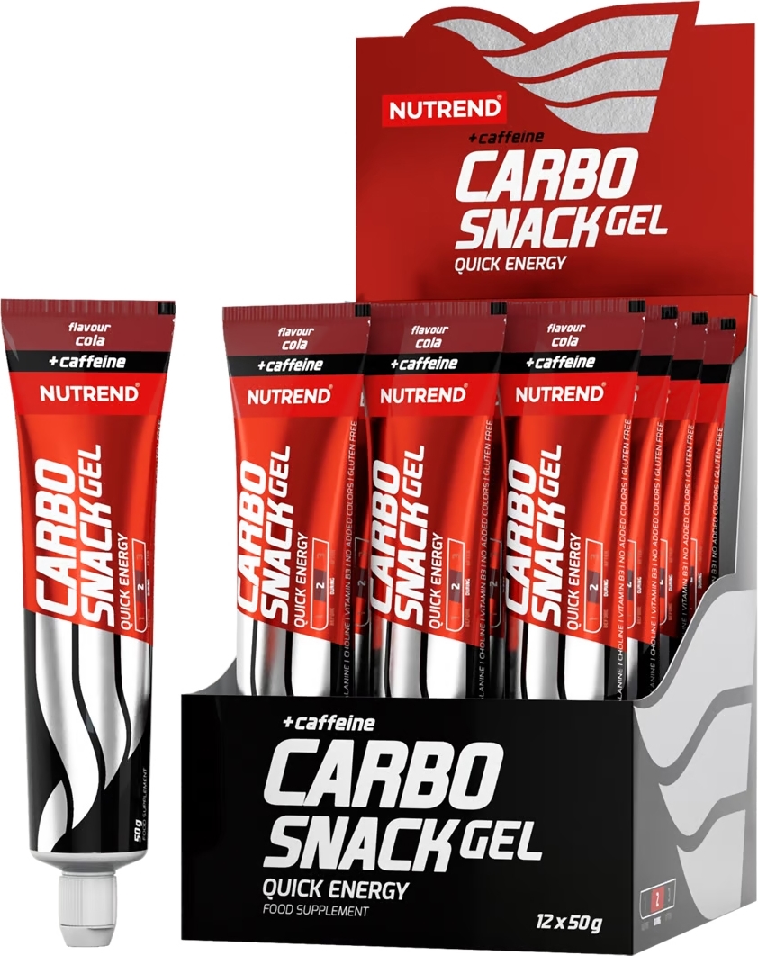 Nutrend Carbosnack with caffeine tuba 50 g - cola