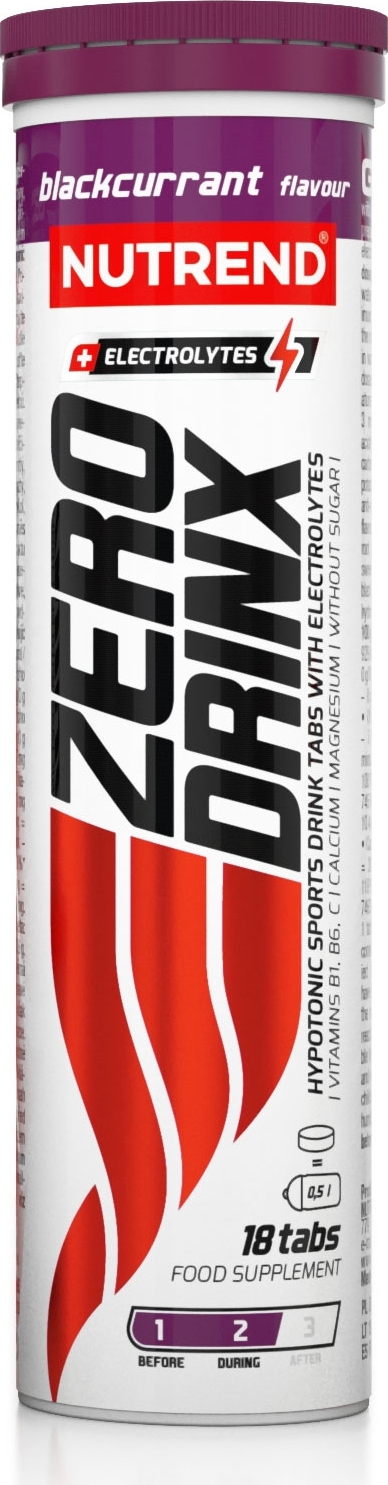Nutrend ZeroDrinx 18 tablet - černý rybíz