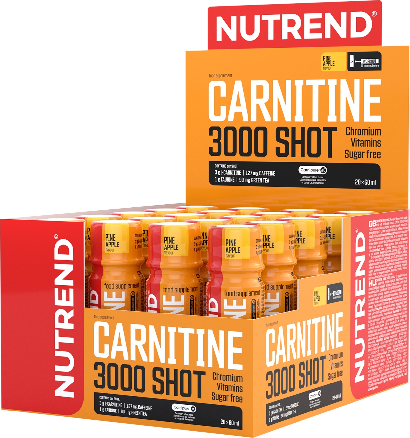 Nutrend Carnitine 3000 Shot 20 x 60 ml - ananas