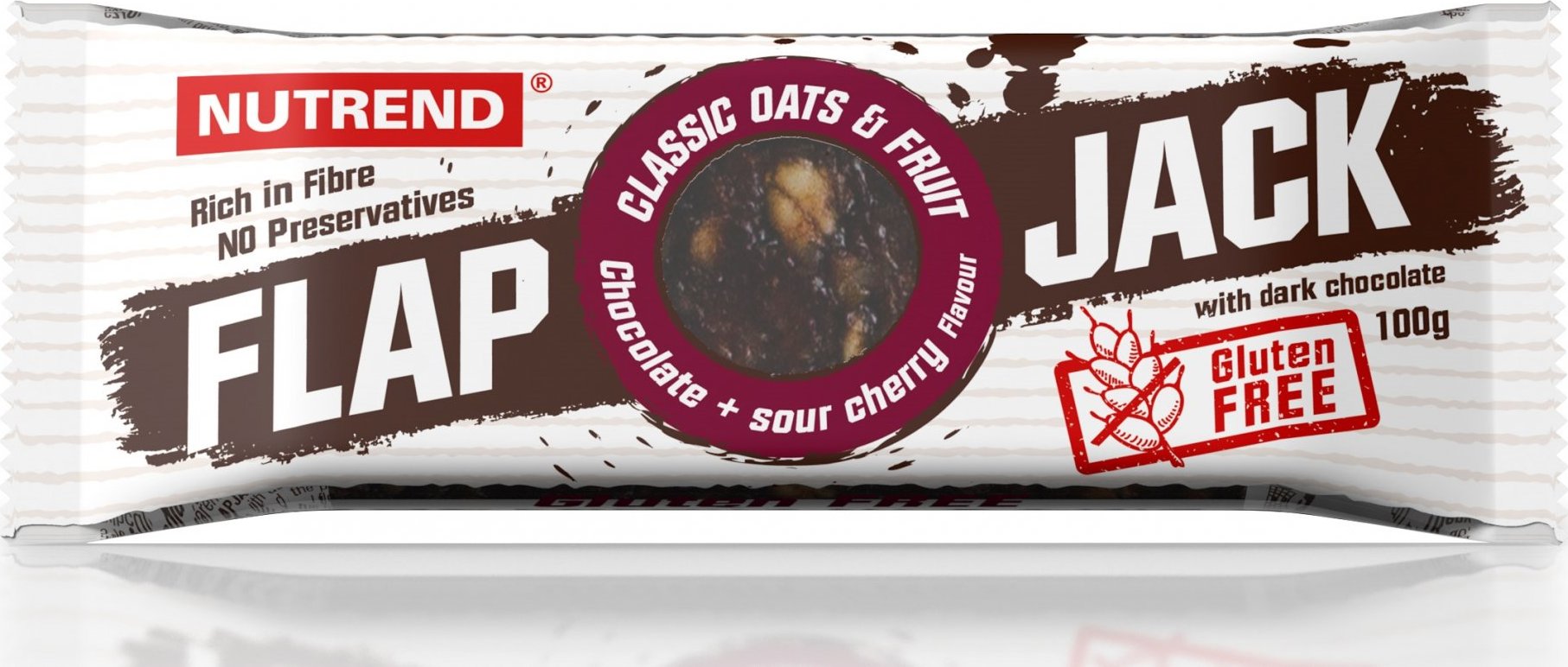 Nutrend FLAPJACK GLUTEN FREE 100 g - čokoláda/višeň s hořkou čokoládou