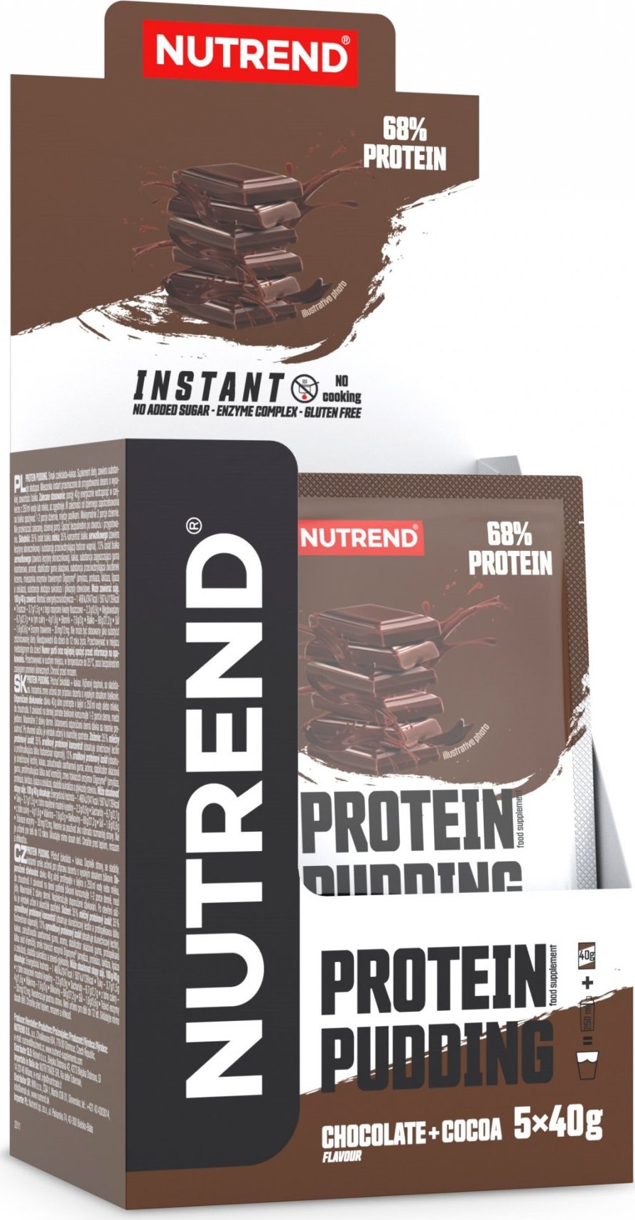 Nutrend Protein Pudding 5x40 g - čokoláda