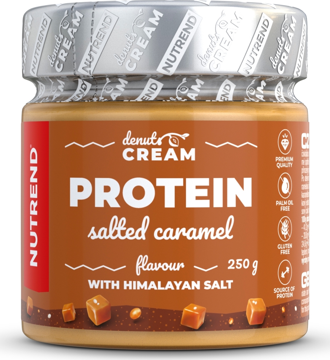 Nutrend DeNuts Cream 250 g Slaný karamel s proteinem