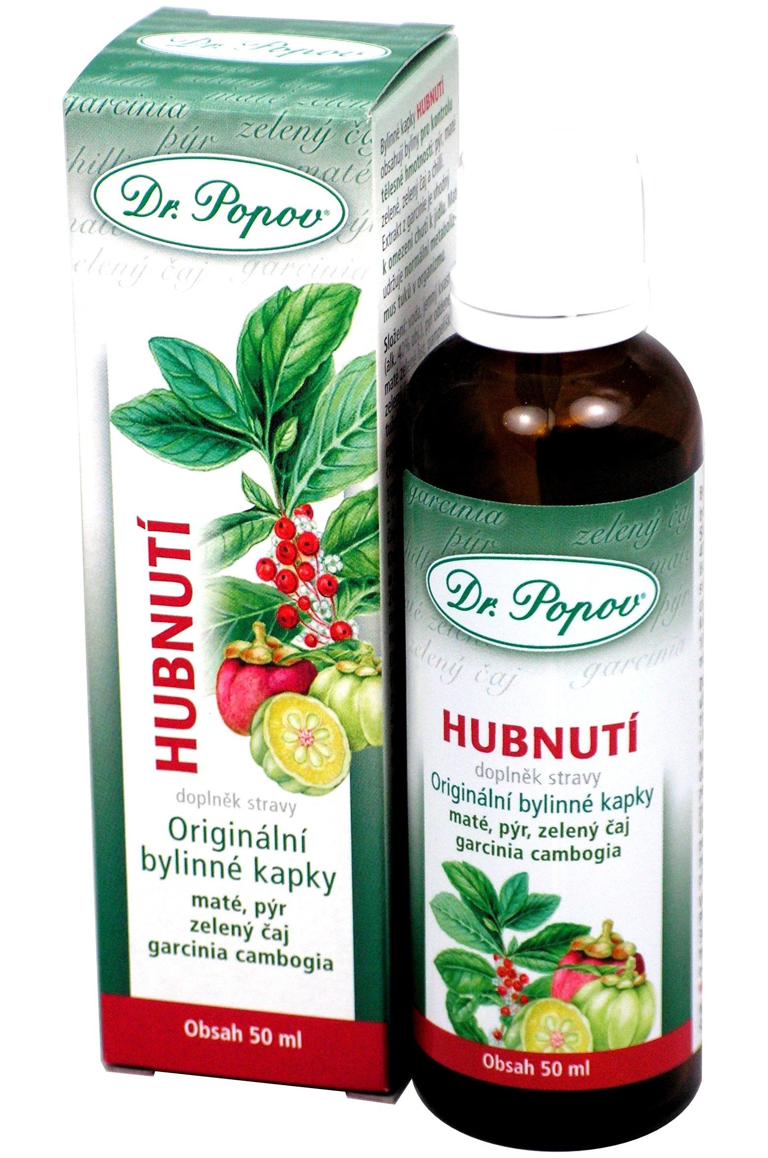Hubnutí, originální bylinné kapky, 50 ml Dr. Popov