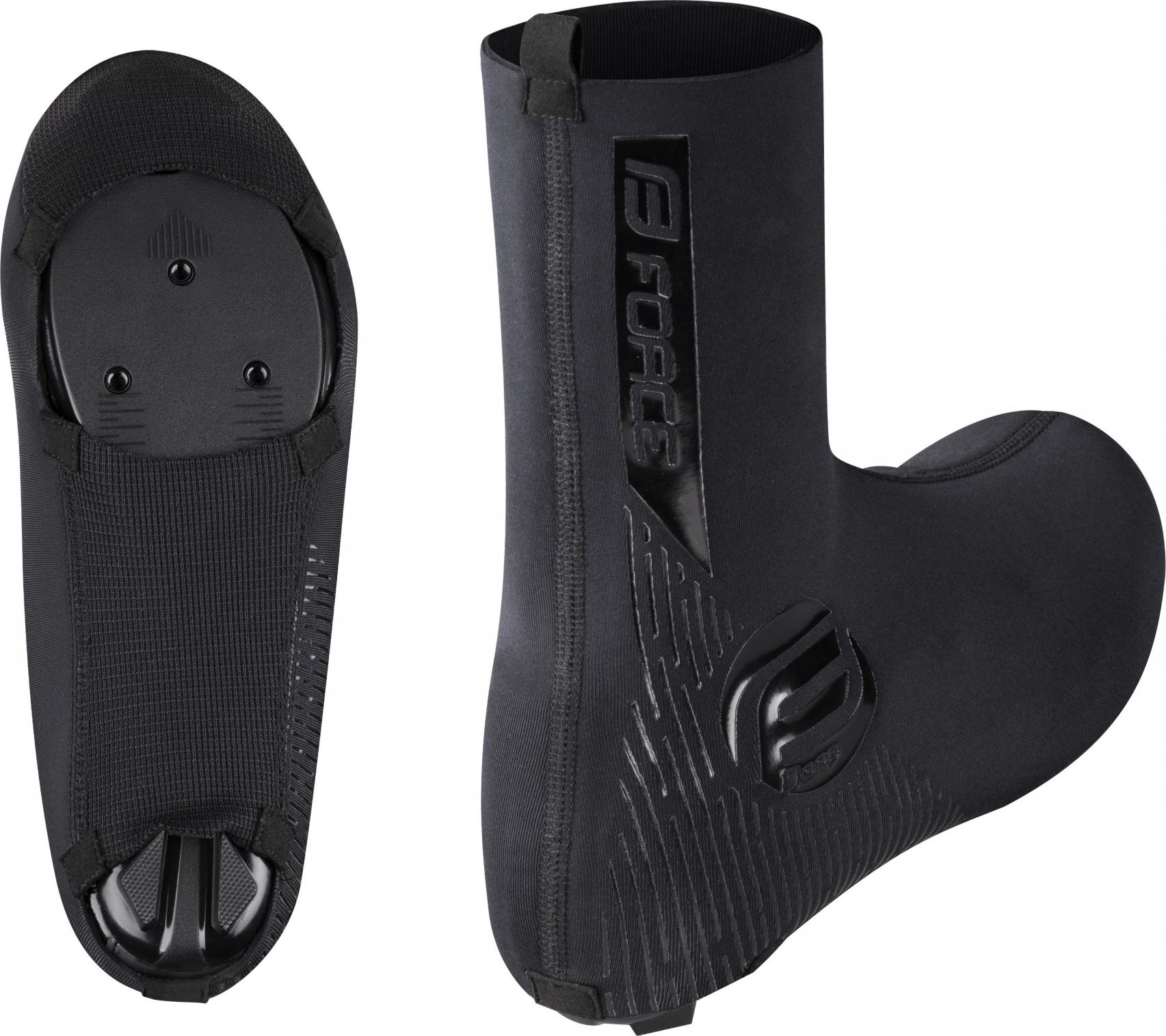 FORCE návleky treter F DEEP bez zipu ROAD, černé Velikost: S