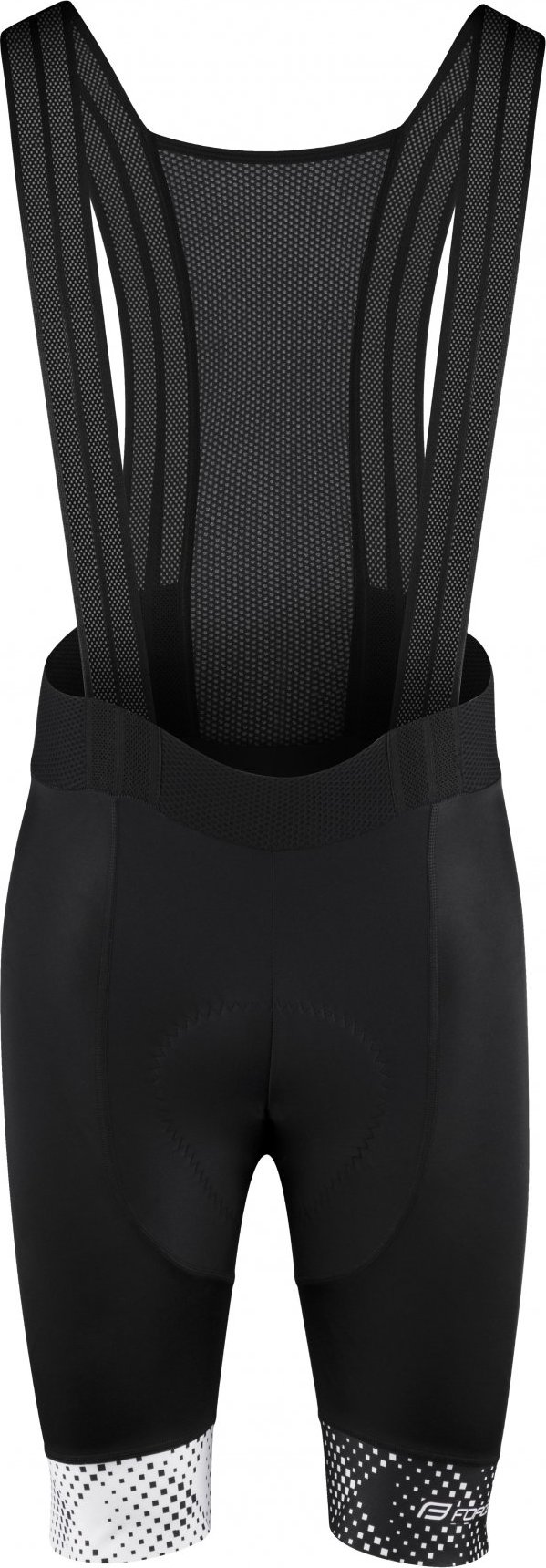 kraťasy FORCE VISION se šráky a vl, černo-bílé Velikost: XL