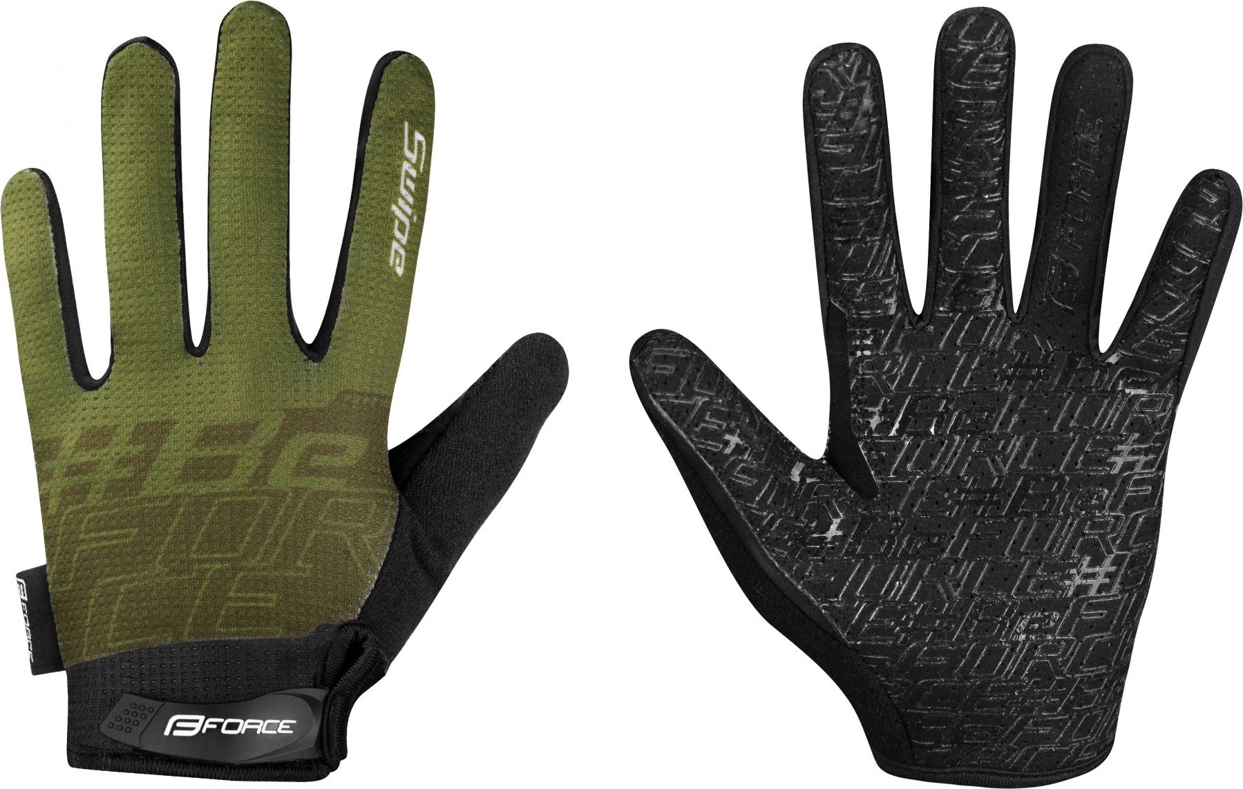 rukavice FORCE MTB SWIPE letní, army Velikost: XL