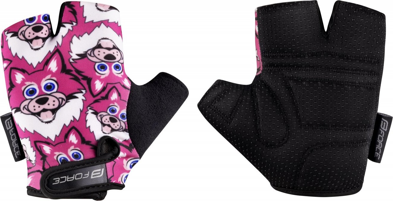 rukavice FORCE WOLFIE KID, růžové Velikost: S