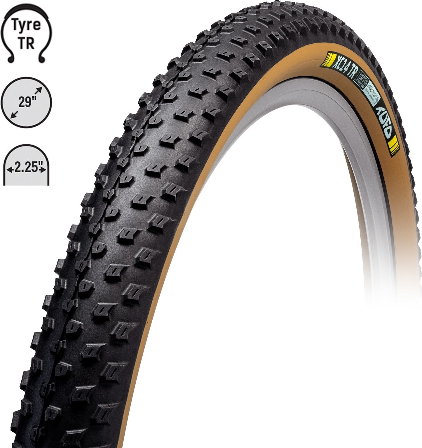 plášť TUFO MTB XC14 TR 29"x2,25,kevlar,bezduš.béž.