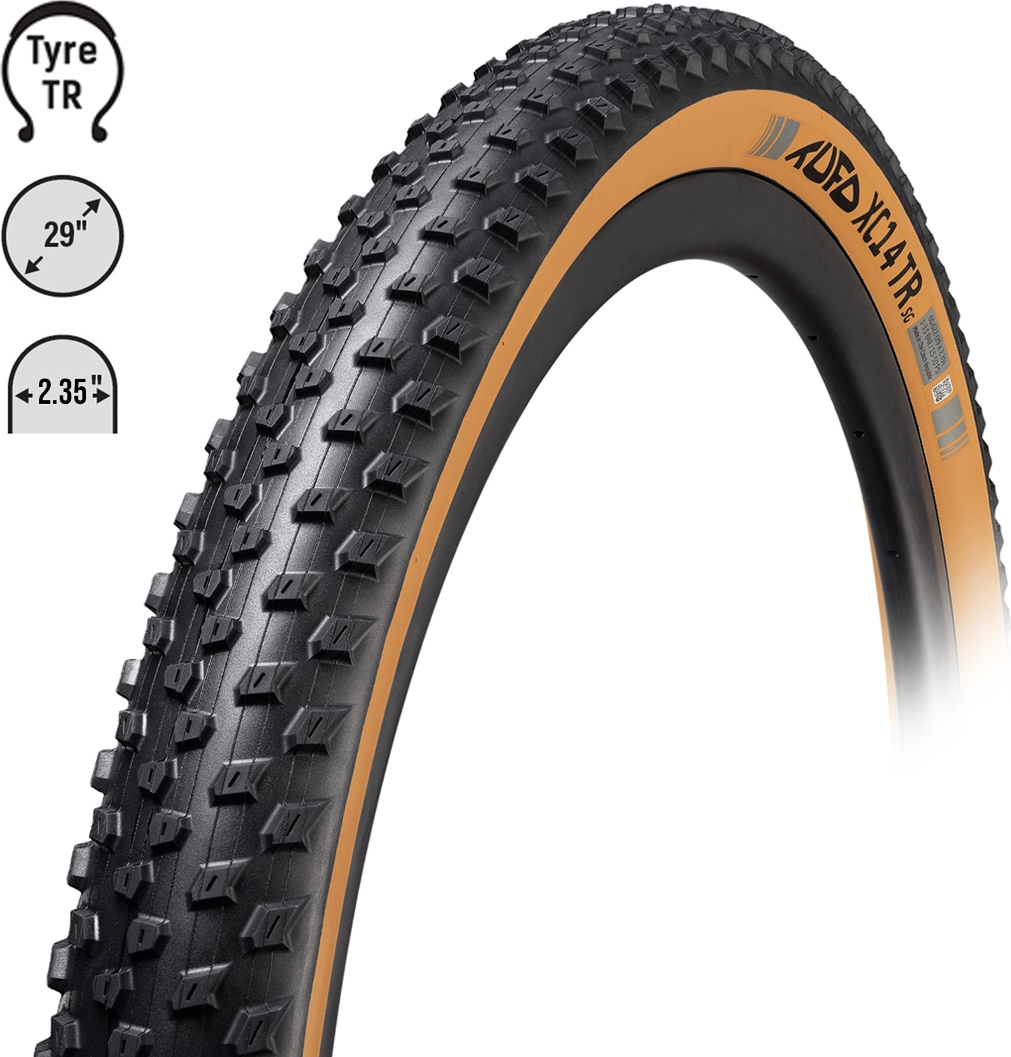 plášť TUFO MTB XC14 TR 29"x2,25,kevlar,bezduš.béž.