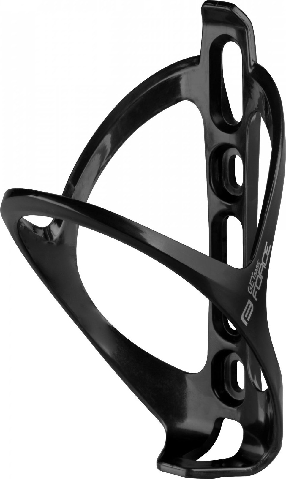 košík láhve FORCE GET BASIC, plastový, črn-šedý