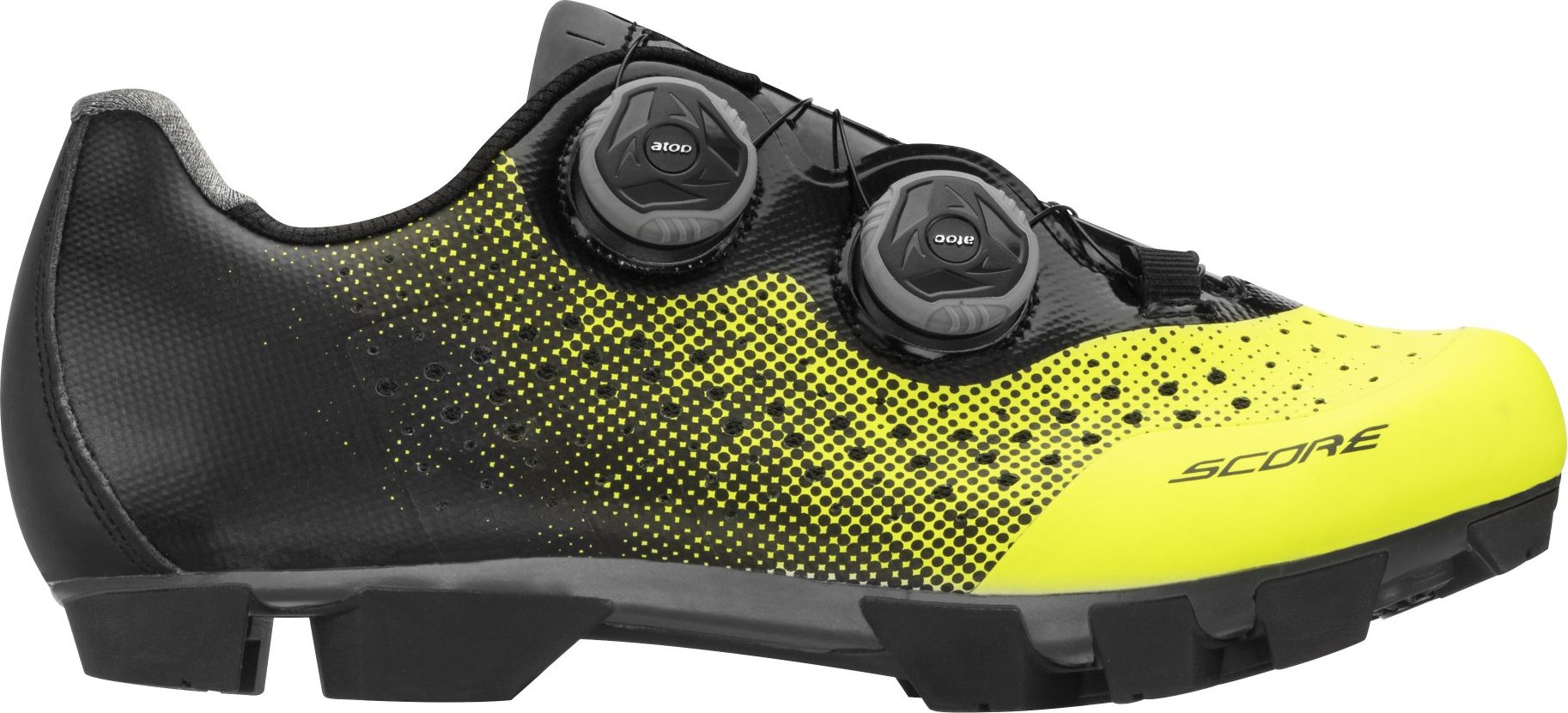 tretry FORCE MTB SCORE, fluo-černé Velikost: 36