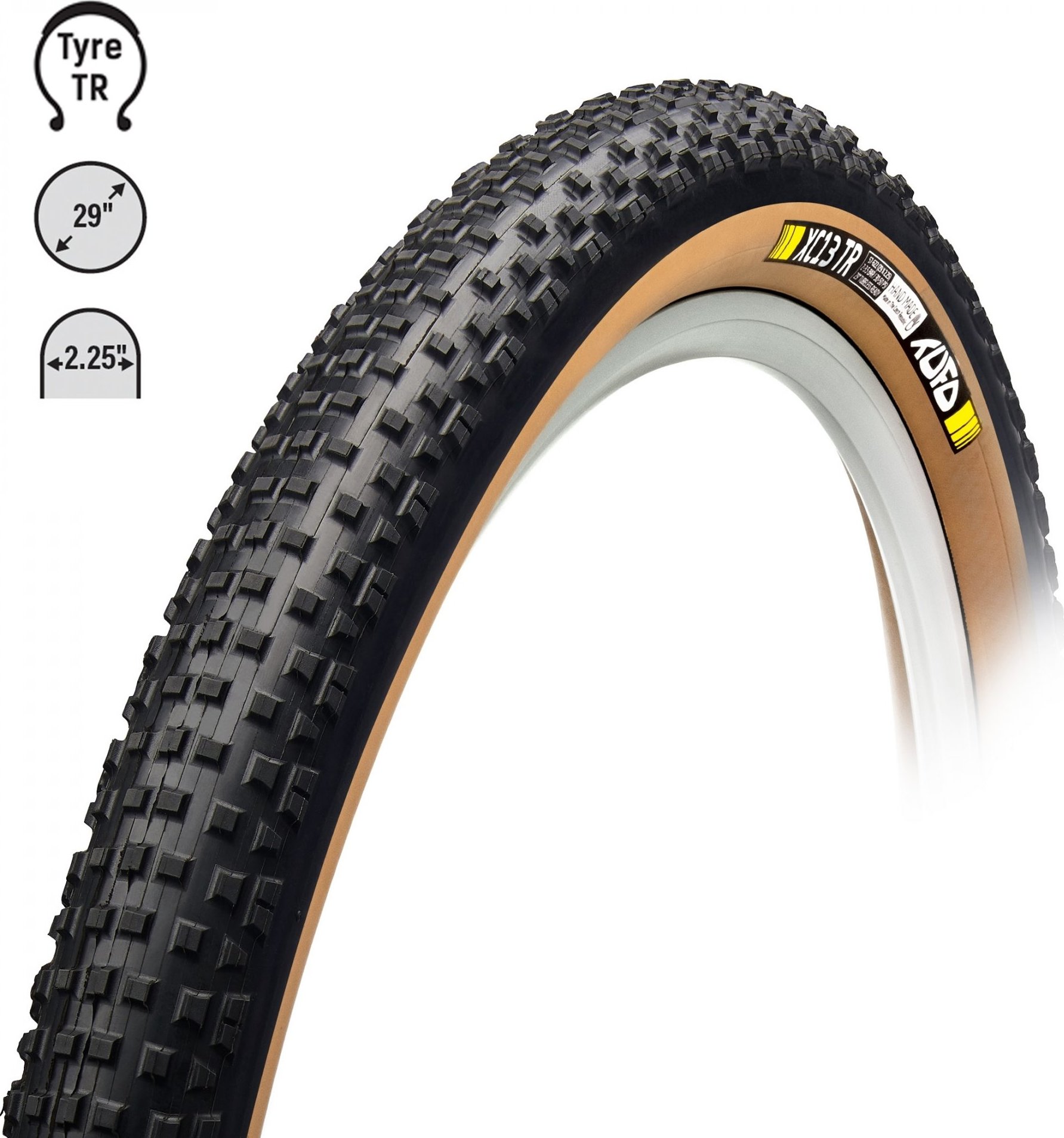 plášť TUFO MTB XC13 TR 29"x2,25,kevlar,bezduš.béž.