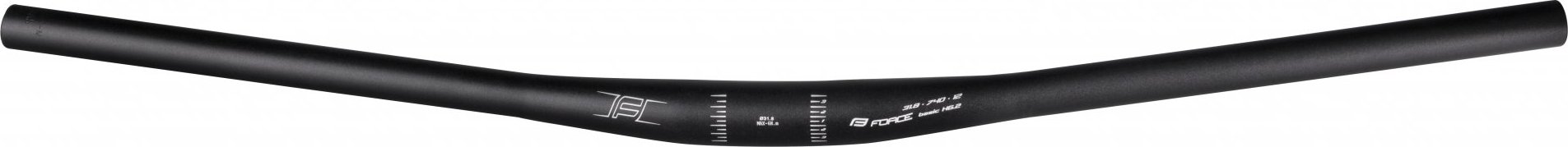 FORCE řídítka F BASIC H6.2 prohlé 31,8/740mm Al,črn. mat