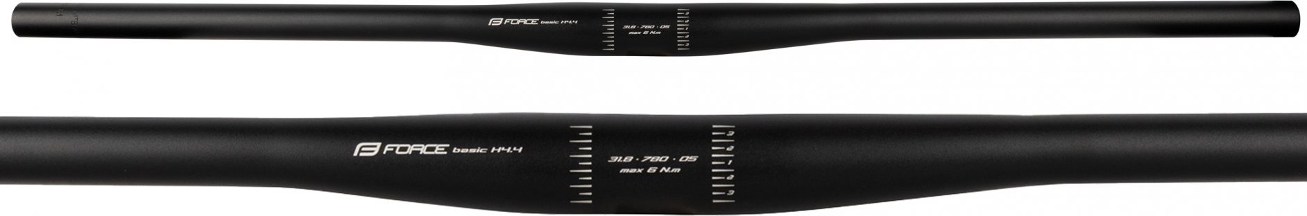 FORCE řídítka F BASIC H4.4 rovné 31,8/780mm Al,černé mat