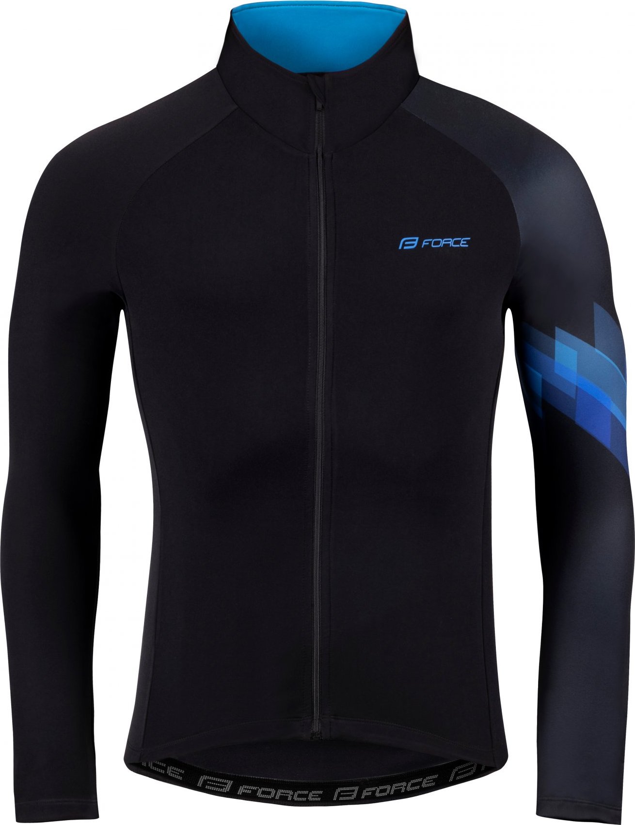 dres FORCE RIDGE dlouhý rukáv, černo-modrý Velikost: S