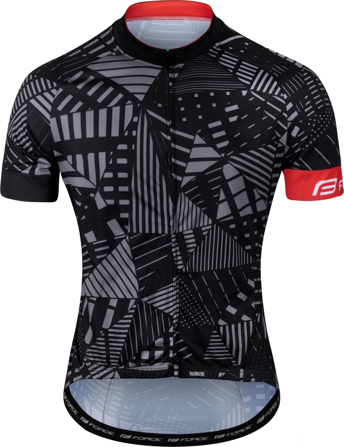 dres FORCE SHARD krátký rukáv, černo-šedý Velikost: M