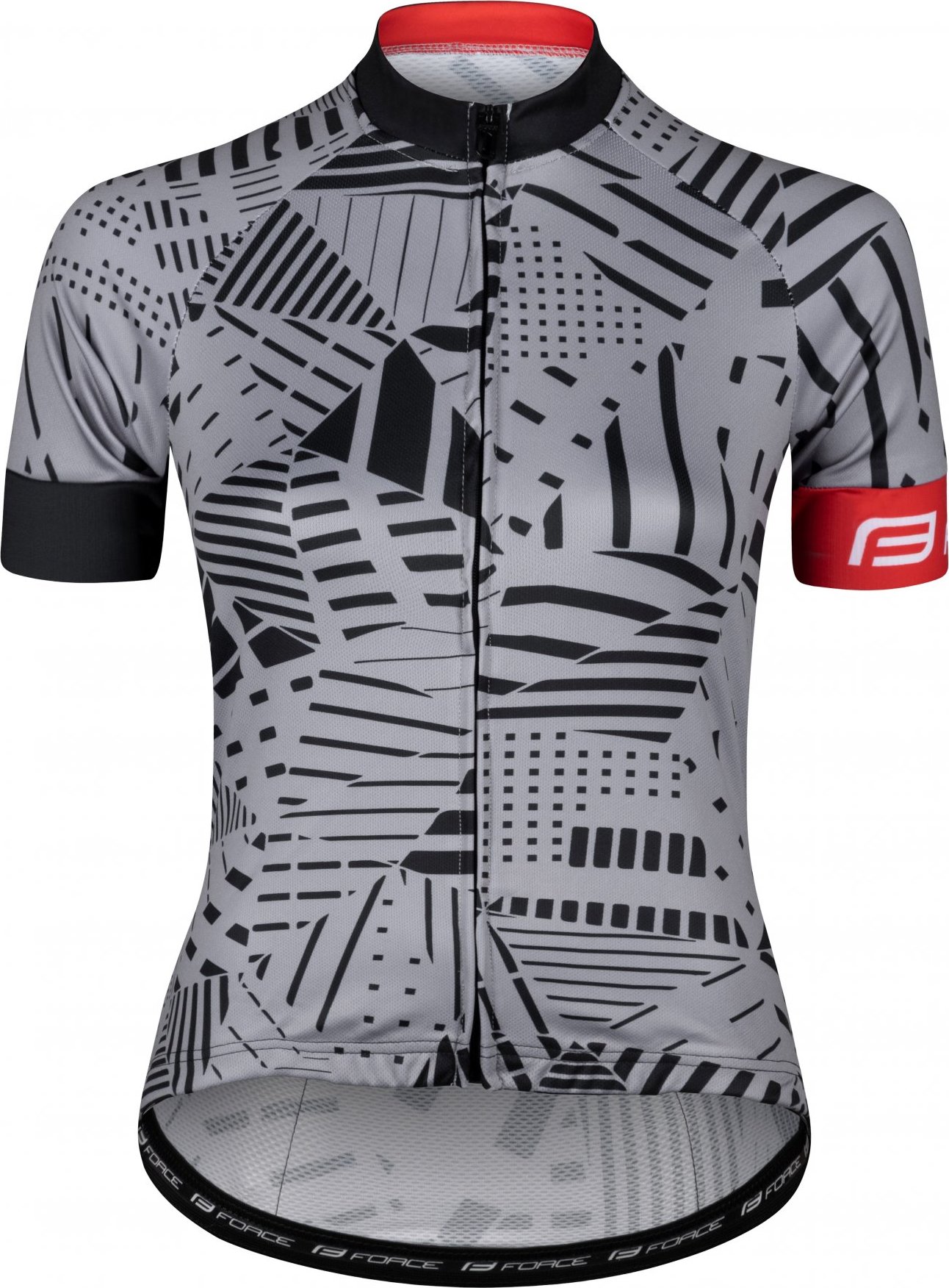 dres FORCE SHARD LADY kr. rukáv, šedo-černý Velikost: XXL