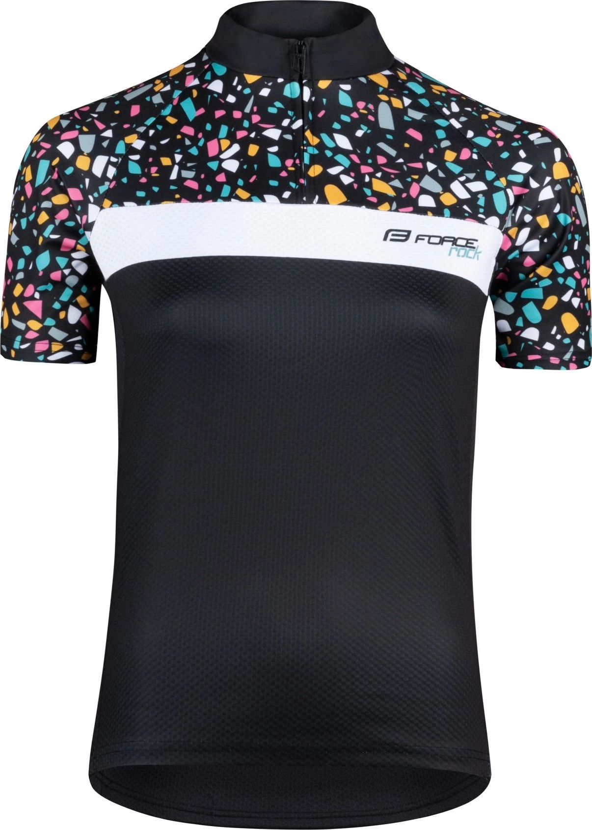 dres FORCE ROCK LADY kr. rukáv, černý Velikost: M