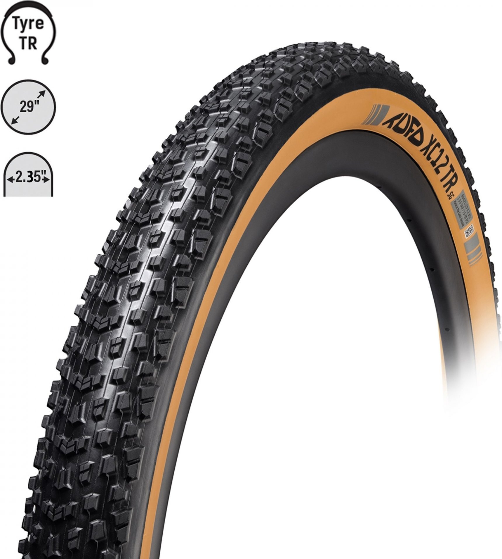 plášť TUFO MTB XC12 TR 29"x2,35,kevlar,bezduš.béž.